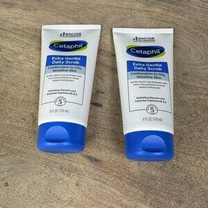 Cetaphil Extra Gentle Daily Scrub For Combo Oily & Sensitive Skin‎ NEW Lot of 2
